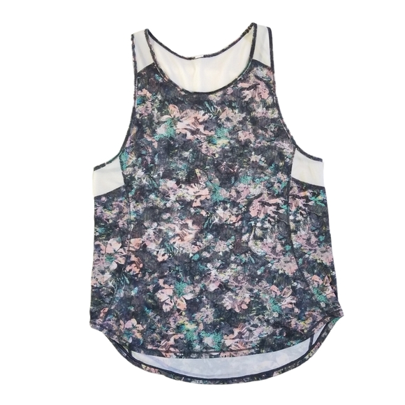 lululemon athletica Tops - LULULEMON Sculpt Tank II Size 6 Dappled Dazed Multi Run Athleisure Gym Mesh